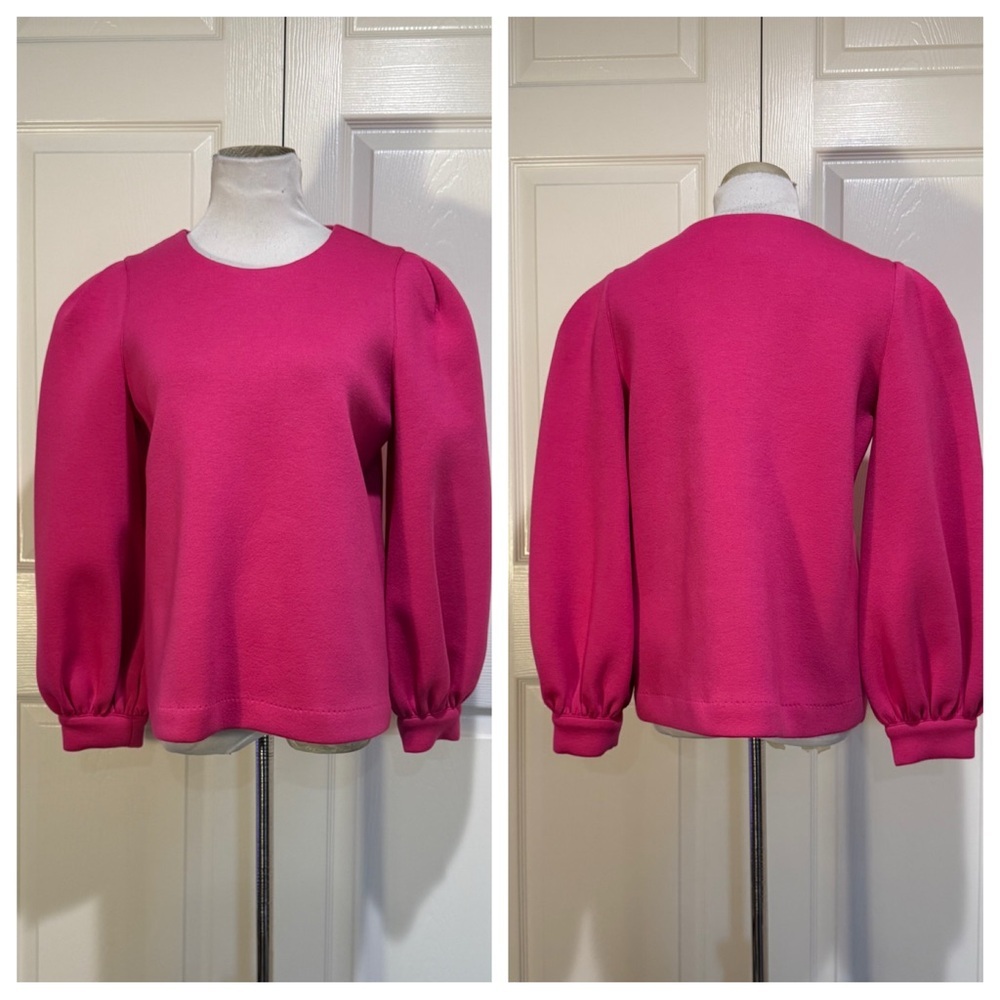 Ann MASHBURN pink puff sleeve top